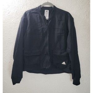 adidas Women's Sz L U4U Track Jacket Bomber Lightweight Full Zip Windbreaker